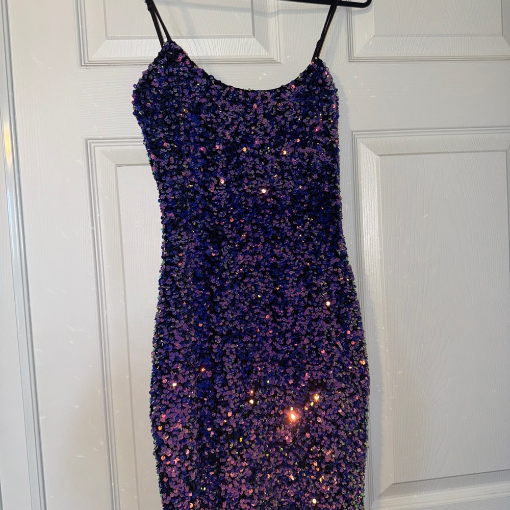 Sequin Purple Dress